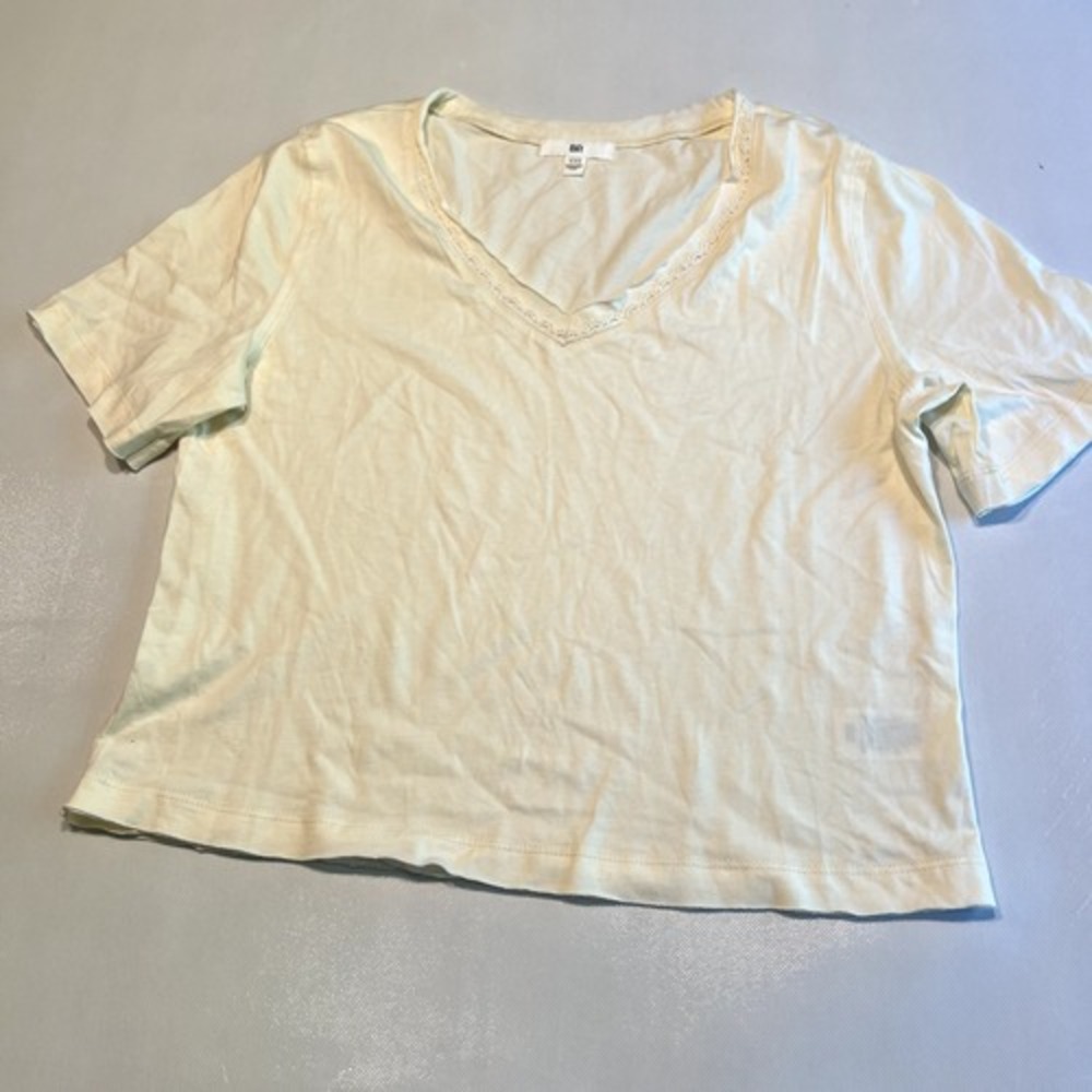 BP Womens XXS V-Neck T-Shirt Cropped Top  Casual‎ Tee